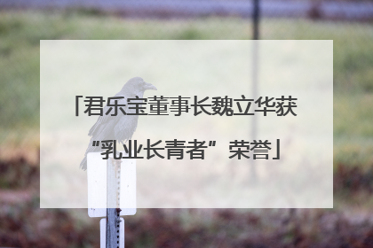 君乐宝董事长魏立华获“乳业长青者”荣誉