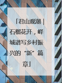 君山观潮｜石榴花开，峄城谱写乡村振兴的“新”篇章