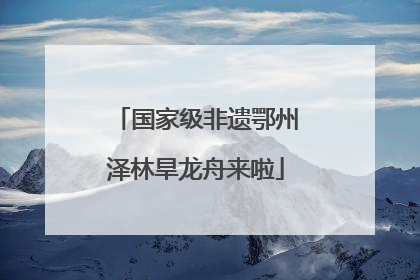 国家级非遗鄂州泽林旱龙舟来啦