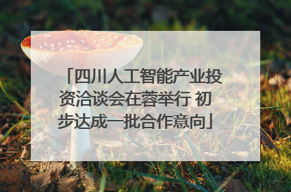 四川人工智能产业投资洽谈会在蓉举行 初步达成一批合作意向