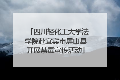 四川轻化工大学法学院赴宜宾市屏山县开展禁毒宣传活动