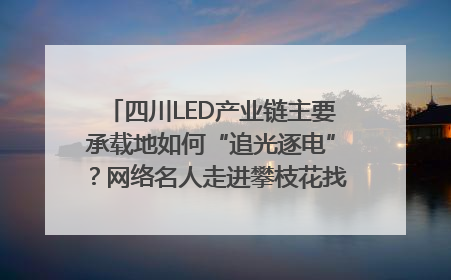 四川LED产业链主要承载地如何“追光逐电”？网络名人走进攀枝花找答案｜网络名人四川行