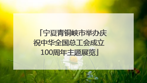 宁夏青铜峡市举办庆祝中华全国总工会成立100周年主题展览