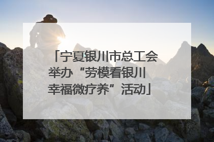 宁夏银川市总工会举办“劳模看银川 幸福微疗养”活动