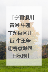 宁夏银川黄河·牛魂主题街区开街 牛王争霸赛点燃假日氛围