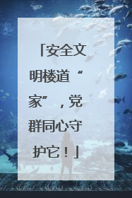 安全文明楼道“家”，党群同心守护它！