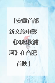 安徽首部新文旅电影《风起秋浦河》在合肥首映