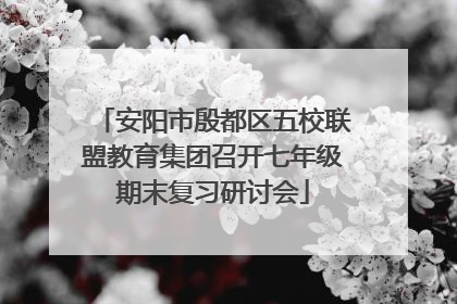 安阳市殷都区五校联盟教育集团召开七年级期末复习研讨会