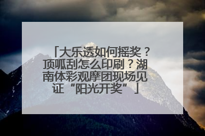 大乐透如何摇奖？顶呱刮怎么印刷？湖南体彩观摩团现场见证“阳光开奖”