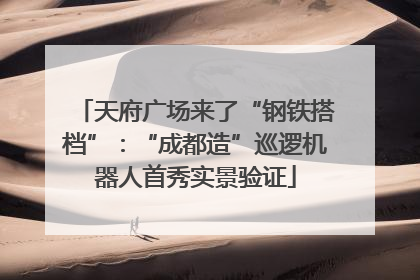 天府广场来了“钢铁搭档”：“成都造”巡逻机器人首秀实景验证