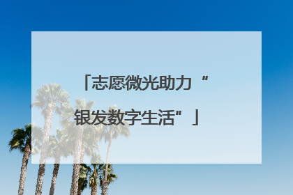 志愿微光助力“银发数字生活”