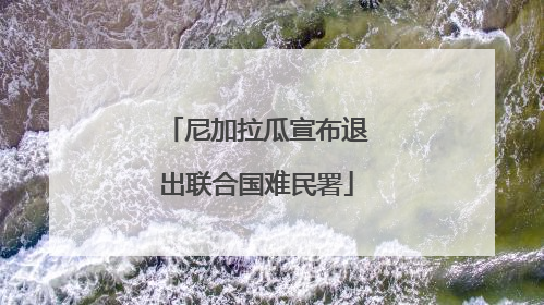尼加拉瓜宣布退出联合国难民署