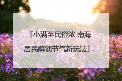 小满至民俗浓 南海居民解锁节气新玩法