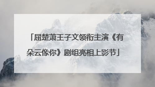 屈楚萧王子文领衔主演《有朵云像你》剧组亮相上影节