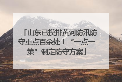 山东已摸排黄河防汛防守重点百余处！“一点一策”制定防守方案