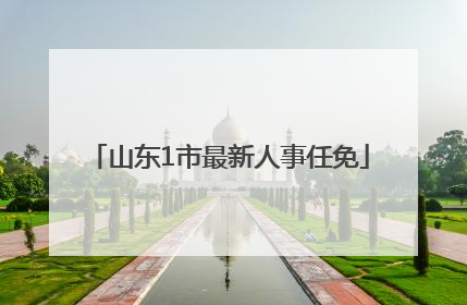 山东1市最新人事任免