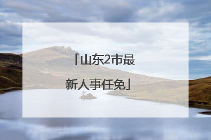 山东2市最新人事任免
