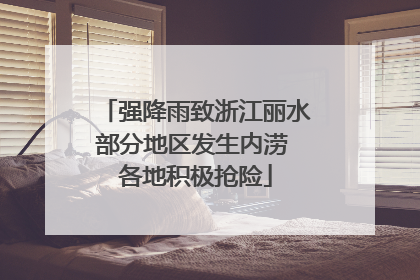 强降雨致浙江丽水部分地区发生内涝 各地积极抢险