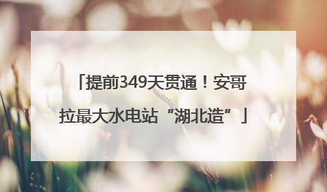 提前349天贯通！安哥拉最大水电站“湖北造”