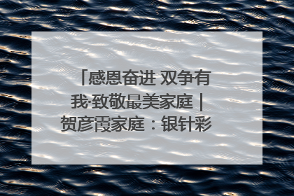感恩奋进 双争有我·致敬最美家庭｜贺彦霞家庭：银针彩线绣出好日子