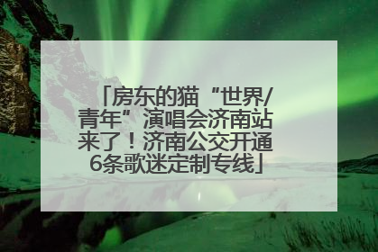 房东的猫“世界/青年”演唱会济南站来了！济南公交开通6条歌迷定制专线