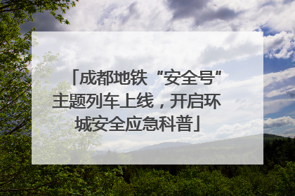 成都地铁“安全号”主题列车上线，开启环城安全应急科普