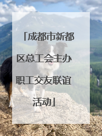 成都市新都区总工会主办职工交友联谊活动
