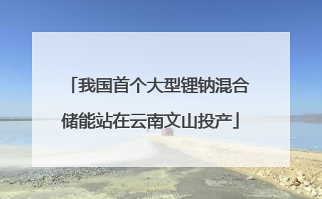 我国首个大型锂钠混合储能站在云南文山投产