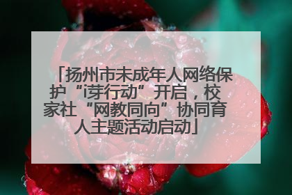 扬州市未成年人网络保护“i芽行动”开启，校家社“网教同向”协同育人主题活动启动