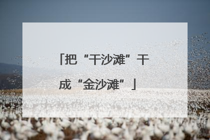把“干沙滩”干成“金沙滩”