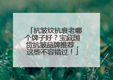 抗皱纹抗衰老哪个牌子好？宝藏国货抗皱品牌推荐，这些不容错过！
