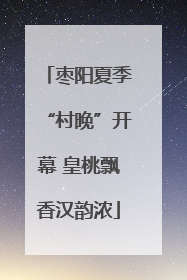 枣阳夏季“村晚”开幕 皇桃飘香汉韵浓