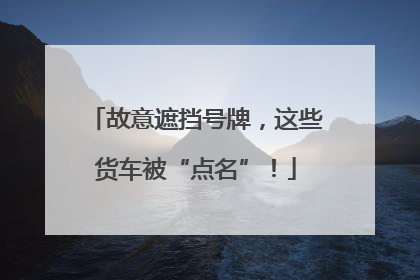 故意遮挡号牌，这些货车被“点名”！