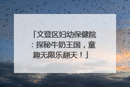 文登区妇幼保健院：探秘牛奶王国，童趣无限乐翻天！