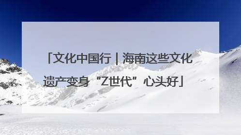 文化中国行｜海南这些文化遗产变身“Z世代”心头好