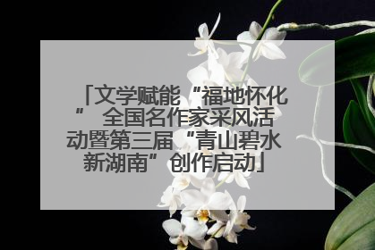 文学赋能“福地怀化” 全国名作家采风活动暨第三届“青山碧水新湖南”创作启动