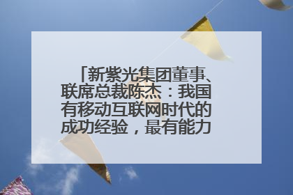 新紫光集团董事、联席总裁陈杰：我国有移动互联网时代的成功经验，最有能力做好AI应用创新
