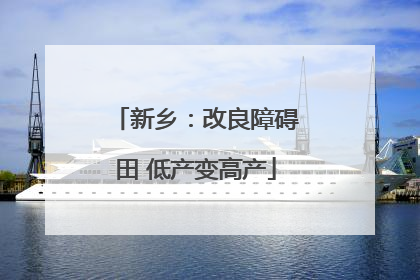 新乡：改良障碍田 低产变高产