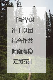 新华时评丨以团结合作共促南海稳定繁荣