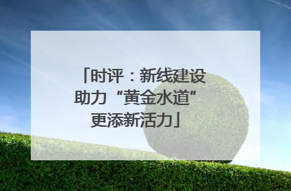 时评：新线建设助力“黄金水道”更添新活力