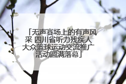 无声赛场上的有声风采 四川省听力残疾人大众篮球运动交流推广活动圆满落幕