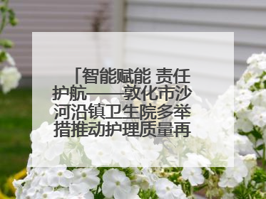 智能赋能 责任护航——敦化市沙河沿镇卫生院多举措推动护理质量再上新台阶