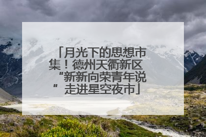 月光下的思想市集！德州天衢新区“新新向荣青年说”走进星空夜市