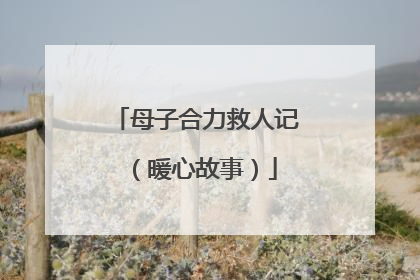 母子合力救人记（暖心故事）
