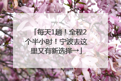 每天1趟！全程2个半小时！宁波去这里又有新选择→