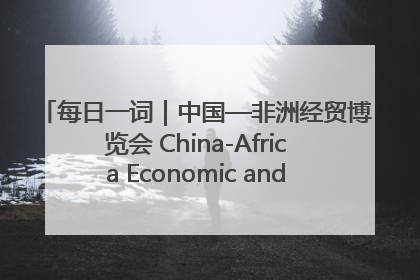 每日一词｜中国—非洲经贸博览会 China-Africa Economic and Trade Expo