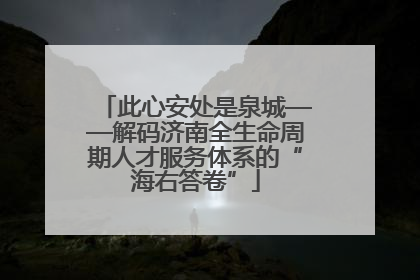 此心安处是泉城——解码济南全生命周期人才服务体系的“海右答卷”