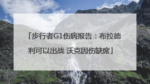 步行者G1伤病报告：布拉德利可以出战 沃克因伤缺席