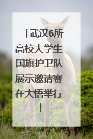 武汉6所高校大学生国旗护卫队展示邀请赛在大悟举行