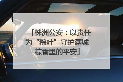 株洲公安：以责任为“粽叶”守护满城粽香里的平安